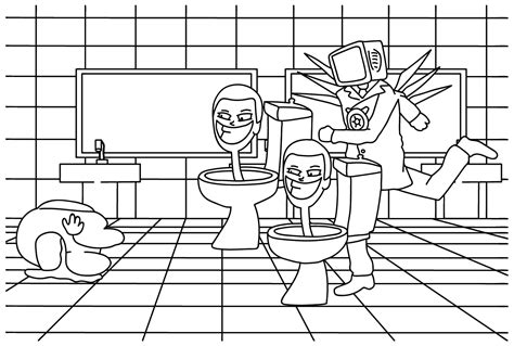 titan tv man coloring page pdf|Coloring pages of TVMan from Skibidi Toilet to print on A4.